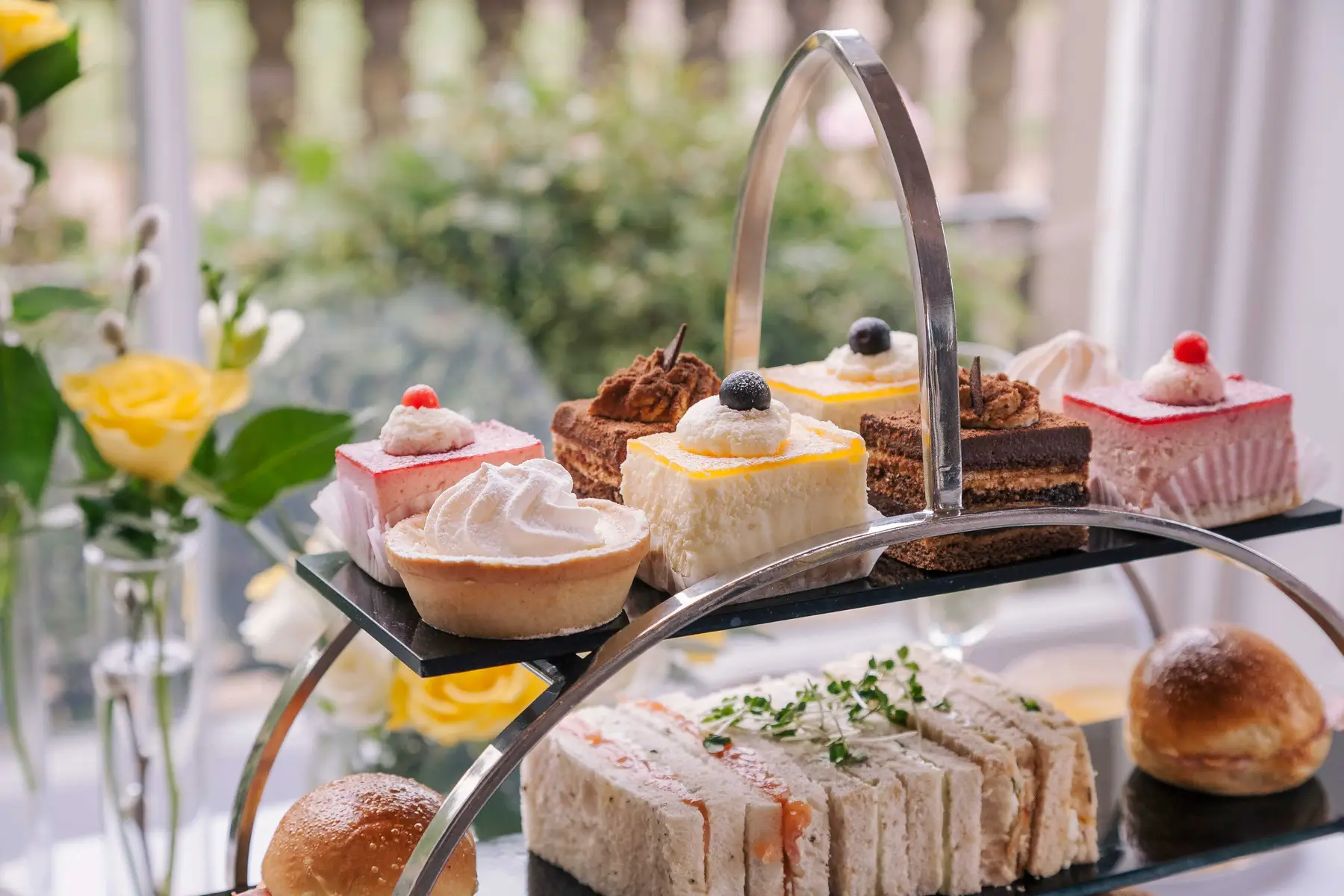 Afternoon tea cakes at Oatlands Park Hotel